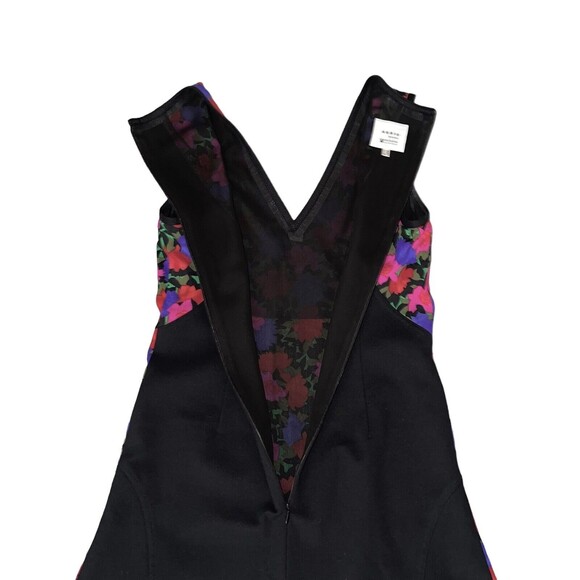 Akris Punto Colorful Wool Silk Floral Dress 6 Fit Flare Sleeveless Designer - Picture 11 of 16